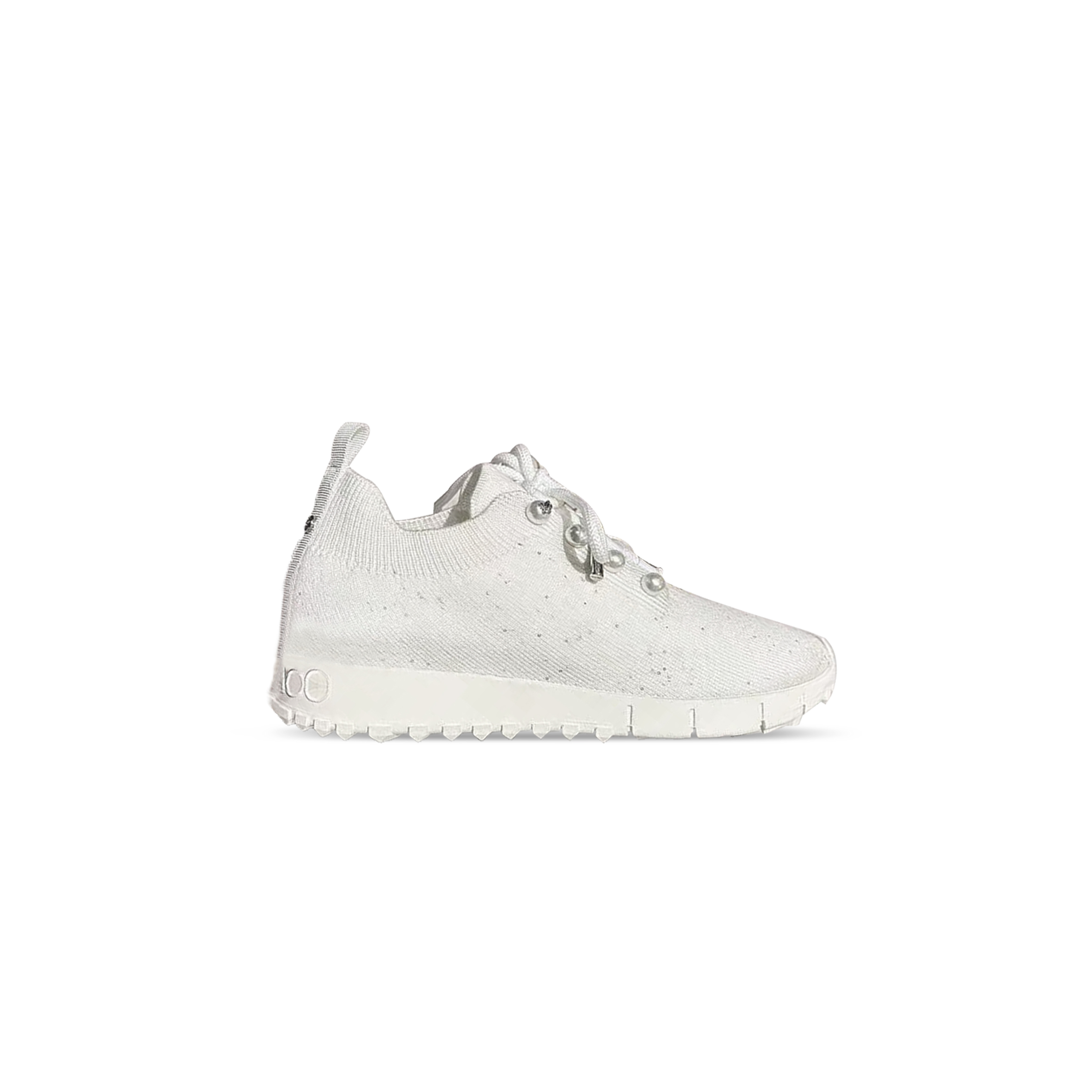 Ji*y Ch* veles white sequin knit trainers velesbnv113144